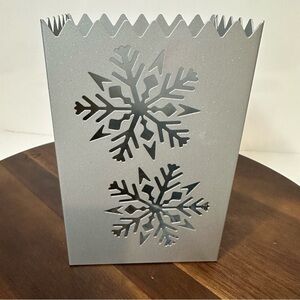 PartyLite SNOWFLAKE LUMINARY Metal Cutout Candle Holder Vintage 2004